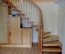 Curved Quarter Turn Ash Staircase