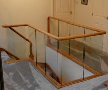 Glass Banister Staircase Revamp with Continuous Handrail 
