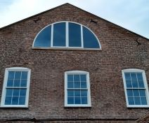 2 Full Arched Top Casement Windows, 6 Sash Windows, 1 Square Casement Window, all Double Glazed and Pre-finished