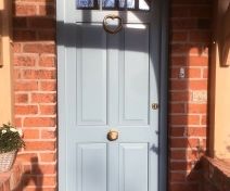 Spray Finish Accoya External Door with Brass Fittings