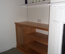Oak Cabinet with Open Shelves