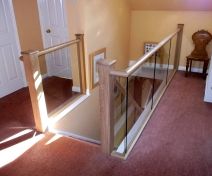 Bespoke Oak Staircase with Glass Banisters