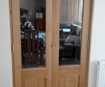 Top Arch Polished Oak Double Internal Door
