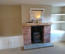 Pre-finished Modern Fitted Cabinets With Open Shelving