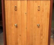 Oiled Oak V Boards Double Doors