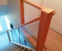 Polished Maple Glass Banister Replacement