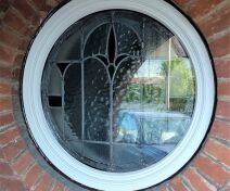 Circular Double Glazed Window with Stained And Leaded Glass